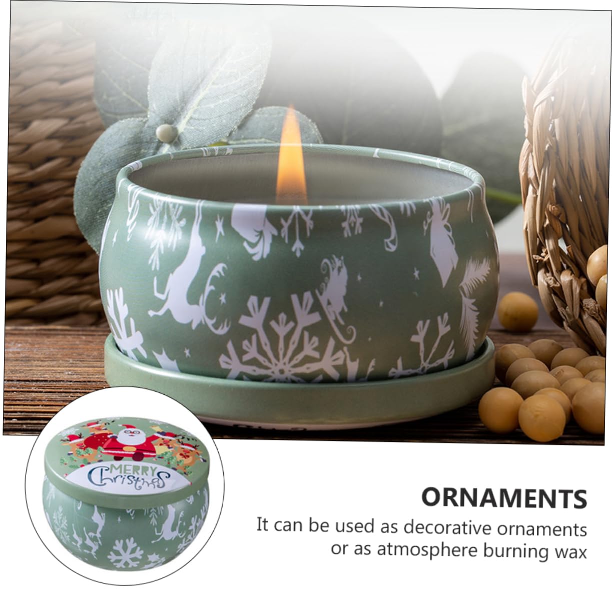 Tofficu 8 Velas Navideñas Aromáticas de Cera Natural, Obsequio para Ambiente Hogareño