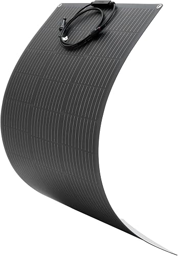 VEVOR 100W Flexible Solar Panel, 23% Efficiency Monocrystalline Bendable Charger with MC4 Output, IP67 Waterproof for RV, Boat, and Curved Surfaces