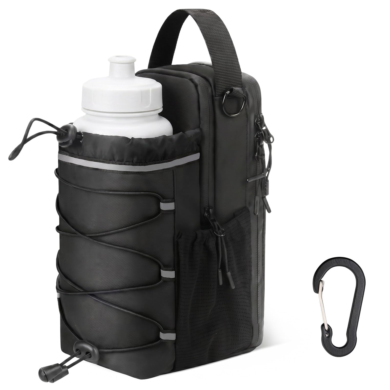 TW1TGOFT Magnetic Gym Bag Water Bottle Holder - Gym Bags with Sling Waterproof Multi-Purpose Gym Bag Water Bottle Organizer with 3 Magnet for Men and Women for Traveling Stadium Sport Picnic