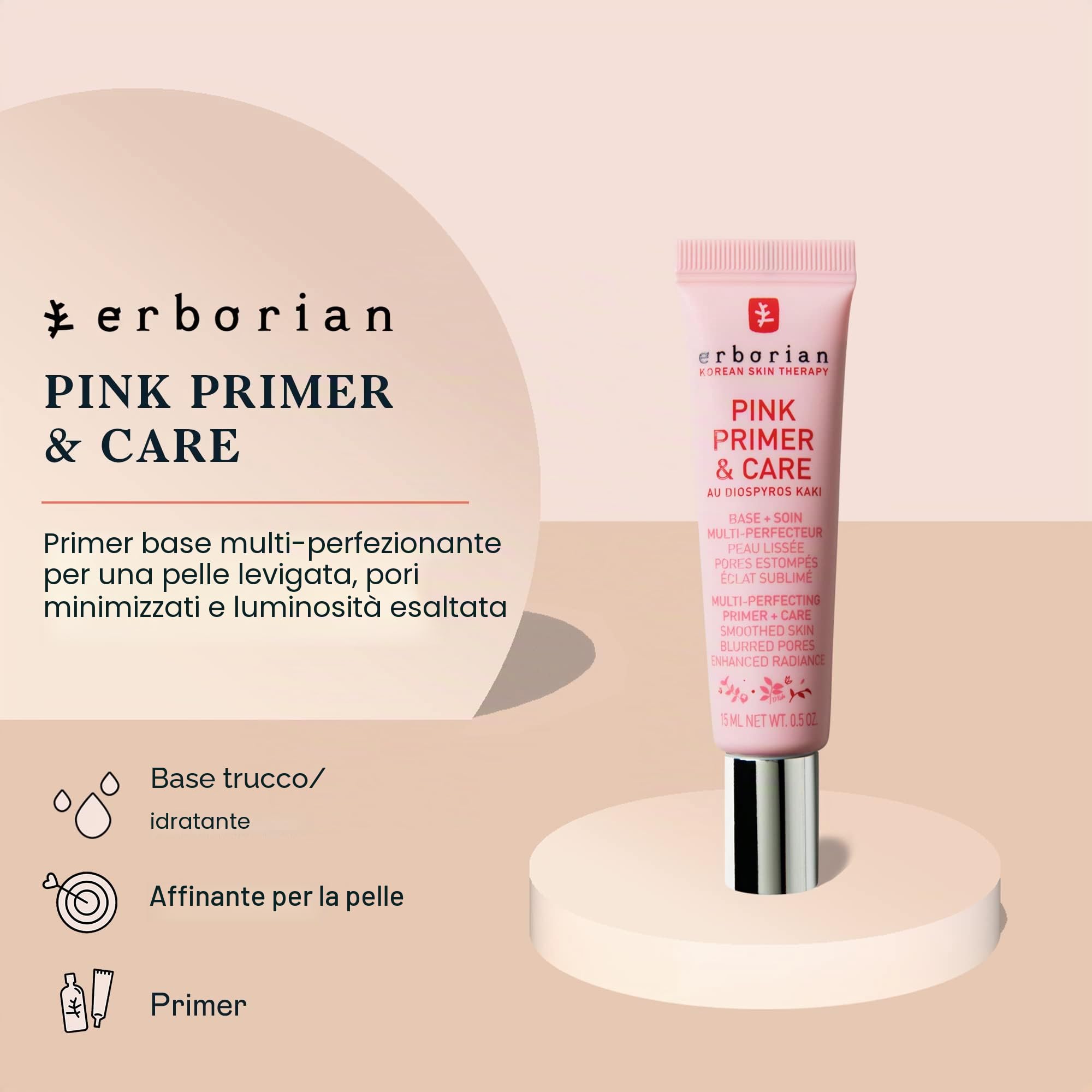 Erborian Primer & Care Rosa, 15-Milliliter