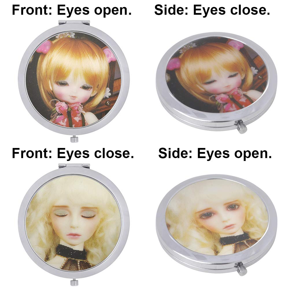 GOGO Portable Hand Mirror Durable Travel Purse Mirror, Doll