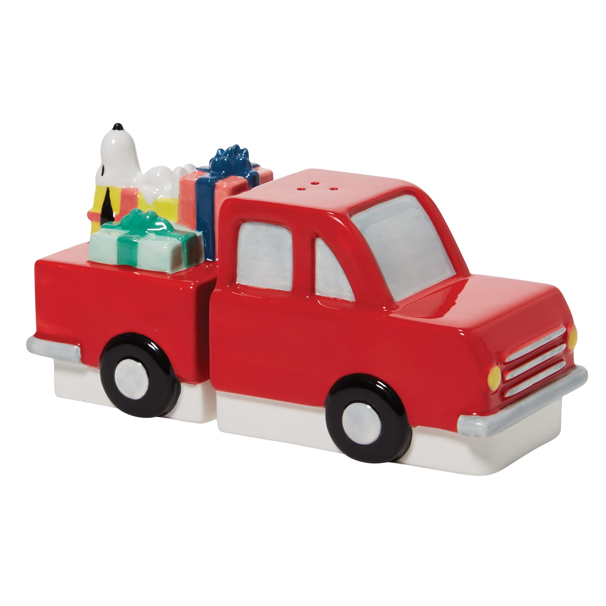 Enesco Peanuts Ceramics Snoopy on Truck - Set di shaker per sale e pepe, 3,54 cm, multicolore