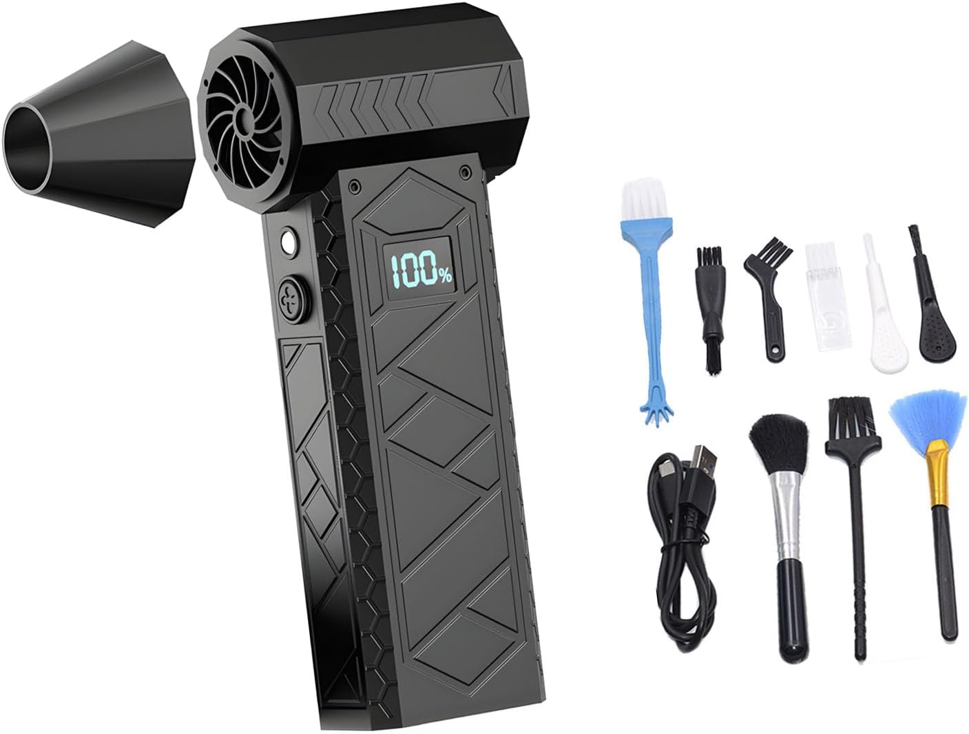 1pc Portable Ergonomic Electric Blower with Rechargeable Battery for Easy Removal Indoor Outdoor Rechargeable Battery for Easy Removal Indoor Outdoor