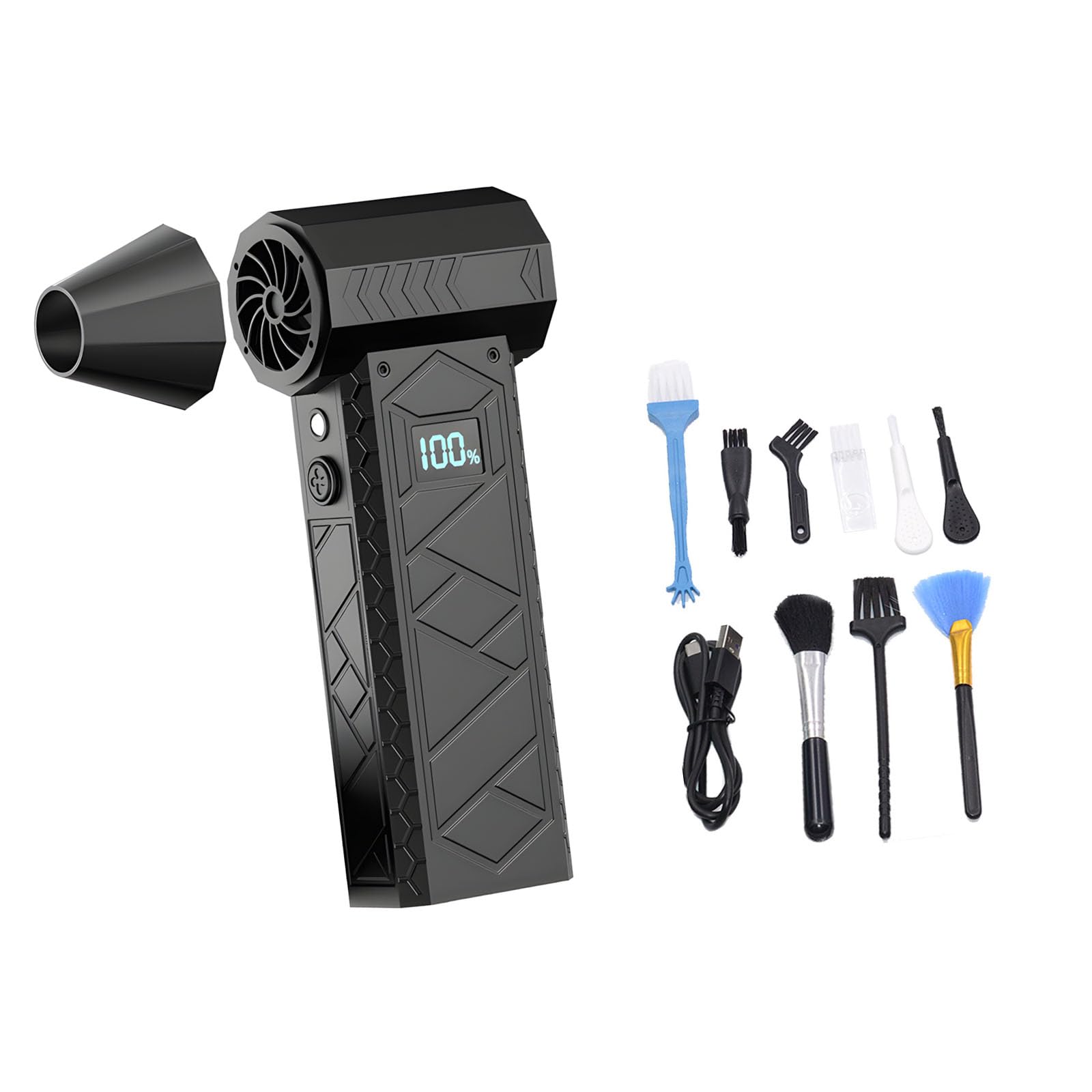 1pc User Friendly Rechargeable Handheld Blower Long Lasting Battery Keyboard Blower for Sustainable Cleaning Use Electric