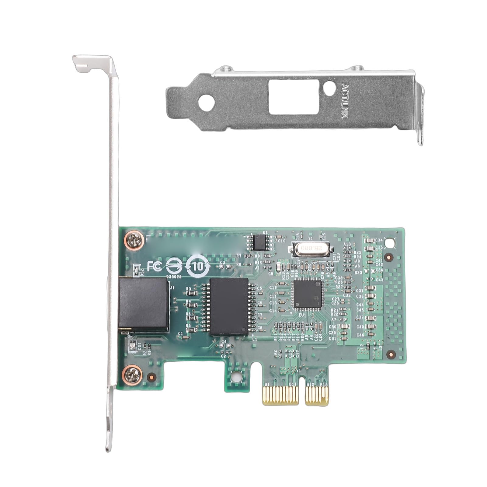 Scheda di Rete Gigabit NIC Plug and Play Scheda Gigabit Ethernet da 1000 Mbps con Porta RJ45 PCI Express 2.0 X1, Ideale per Server Desktop, Design PCIe X1 Salva Sp