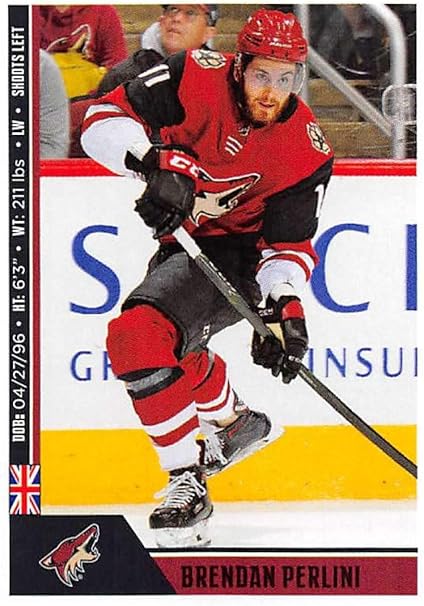 Amazon Com 2018 19 Panini Nhl Stickers 293 Brendan Perlini Arizona Coyotes Hockey Card Collectibles Fine Art