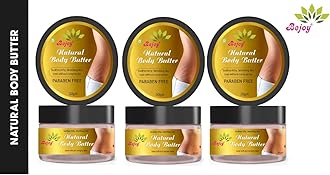 Bejoy Natural Body Butter For Stretch Marks, Dry Skin and Itchy Skin with Shea and Cocoa Butter 150 Gram