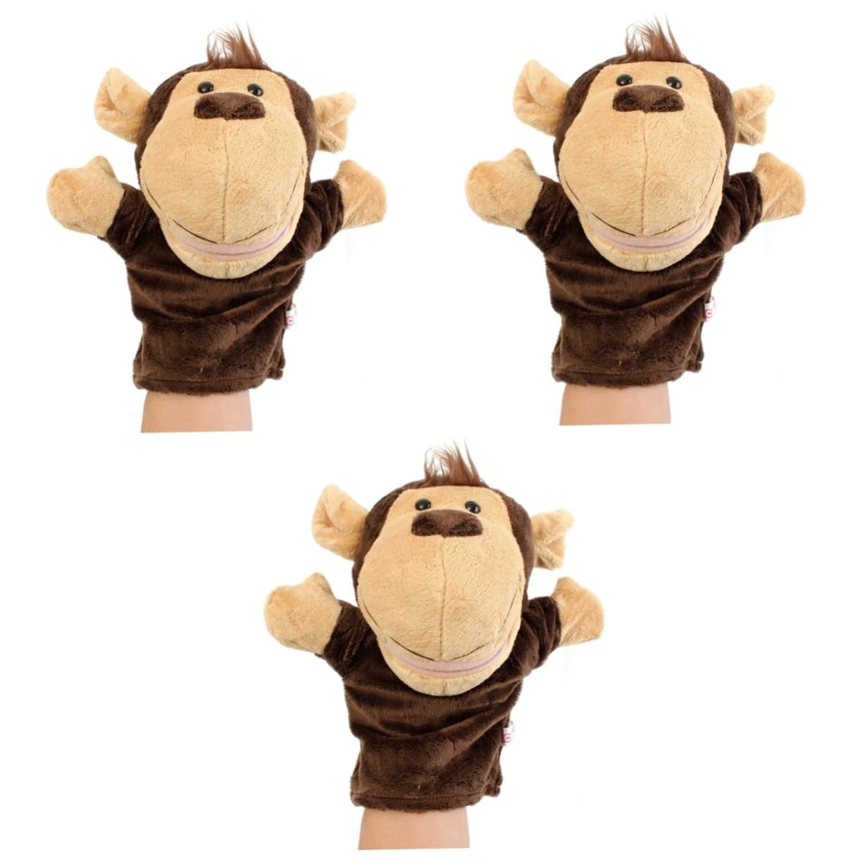 Toyvian 3pcs baby stuffed animal stuffed dogs for kids baby plush toy finger puppet animal plush toy baby toy hand puppet Cartoon gloves child