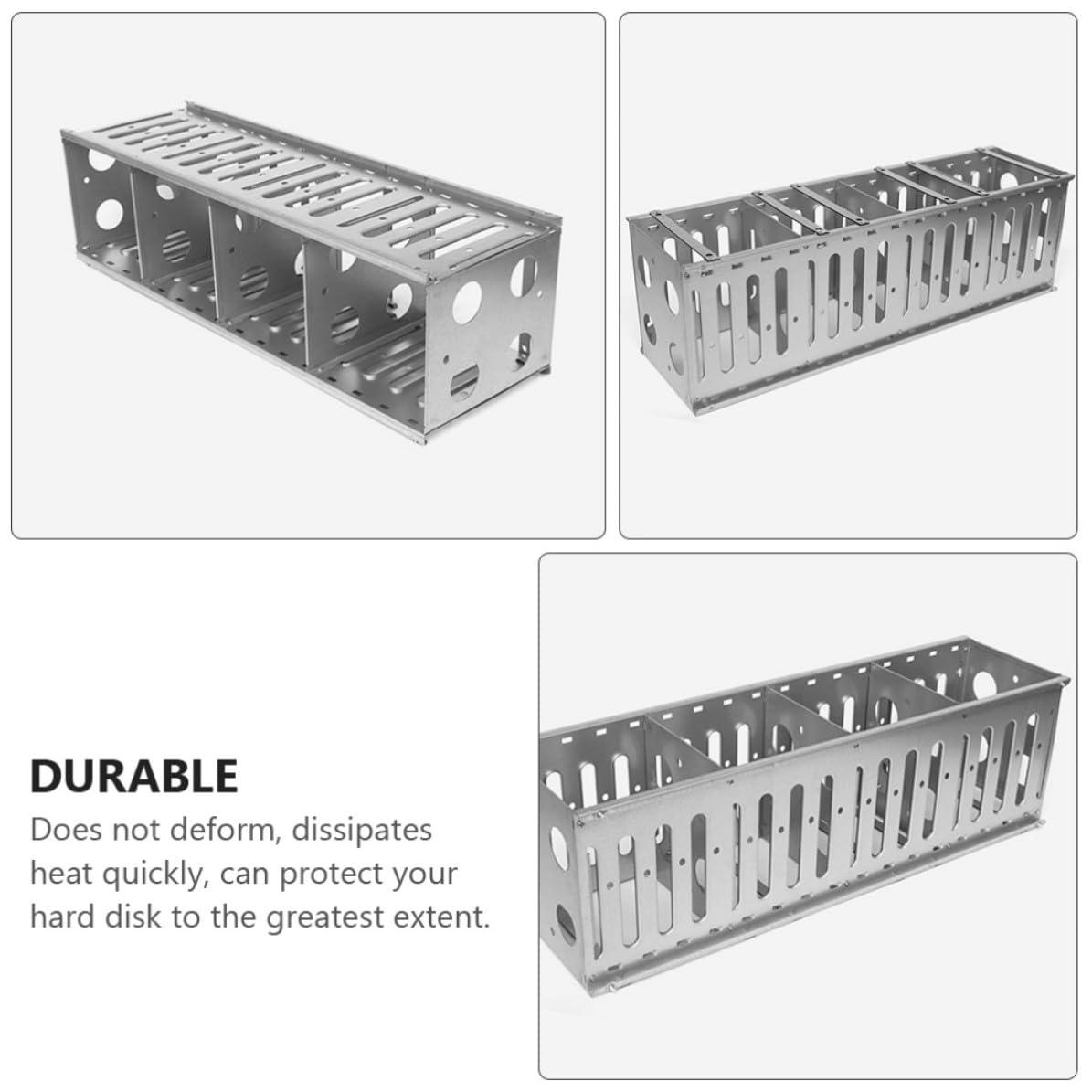 Abaodam Soporte de Montaje de Acero Inoxidable Fácil Instalación Disipación de Calor y Multicapa Decoracion Verano Disco Duro Externo para Carcasa de Computadora