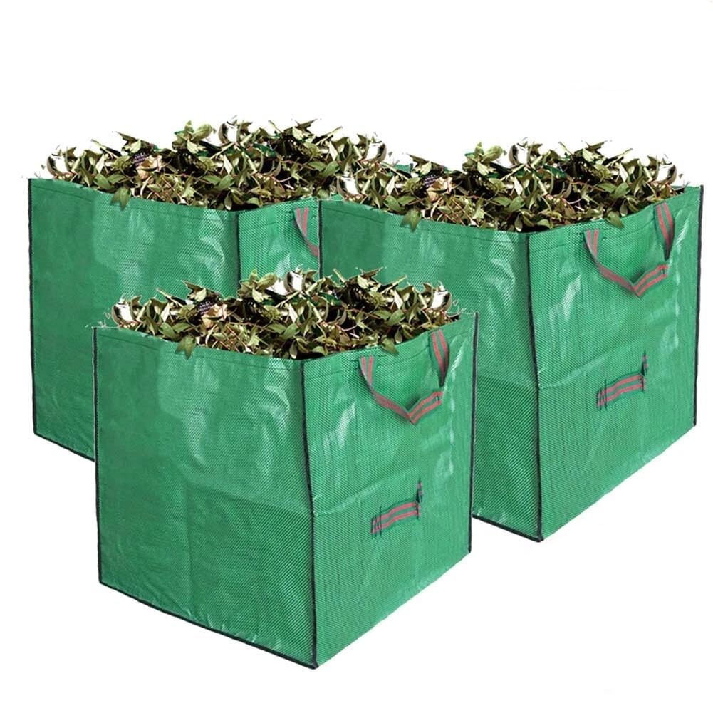 Twinice Green 3 Pack 120L Heavy Duty Garden Bags With Handles Reusable For Plant Waste, Grass And Leaves
