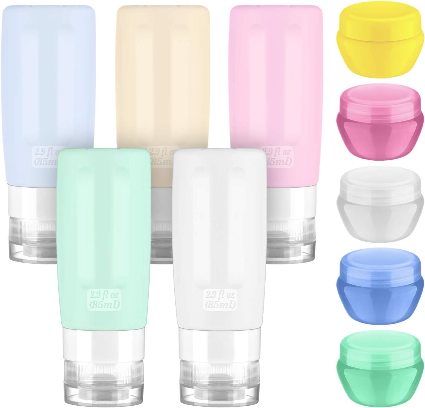 Travel Bottles,10 Pack Travel Containers TSA Approved Bottles, 85ML Leak Proof Travel Accessories Toiletries,Travel Shampoo Lotion Soap And Conditioner Bottles,Perfect for Business and Travel