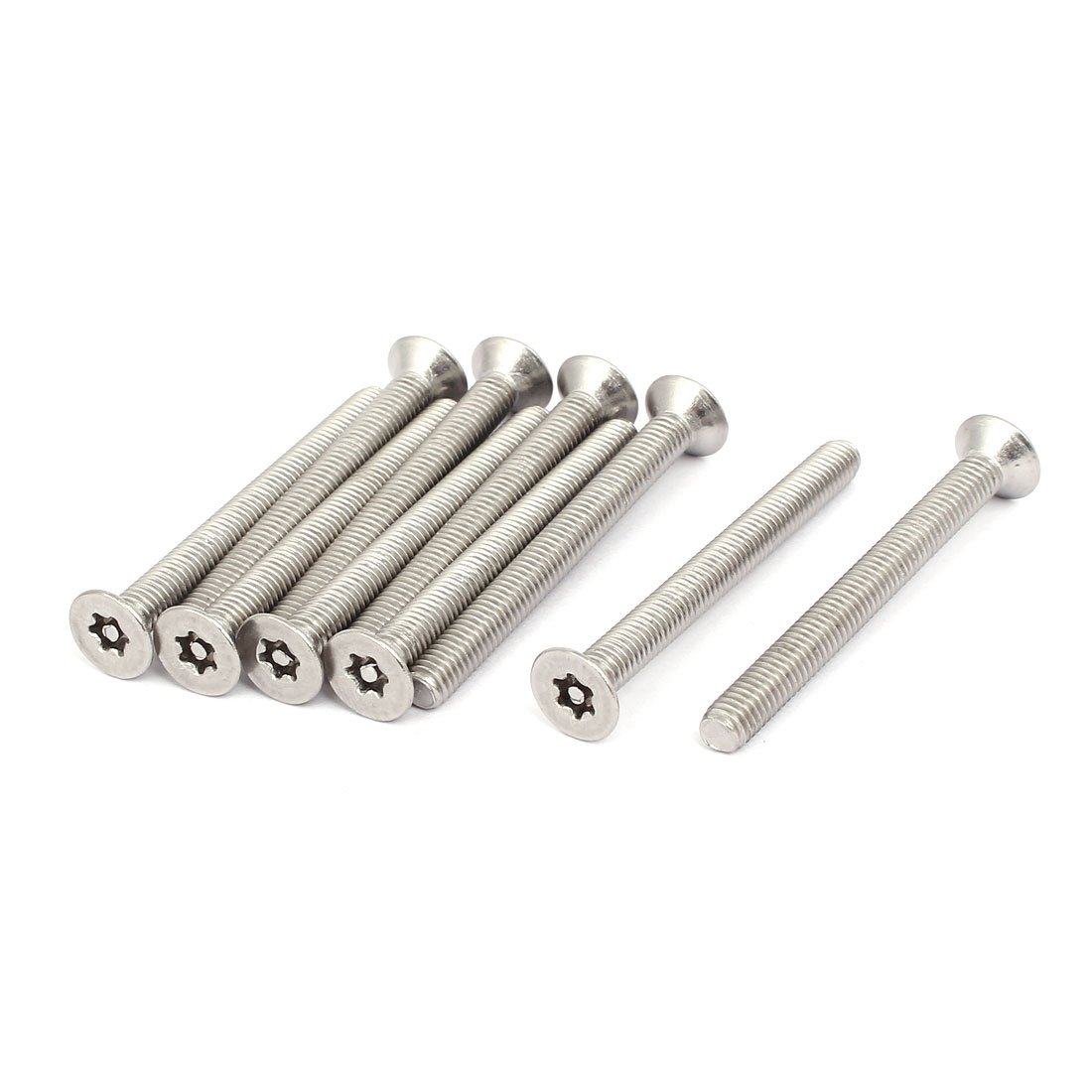 Aexit Vis inviolable résistante à la machine à tête plate Torx M6x60mm 15/64-inchx2-2/5-inch 10 NY190328W833960U