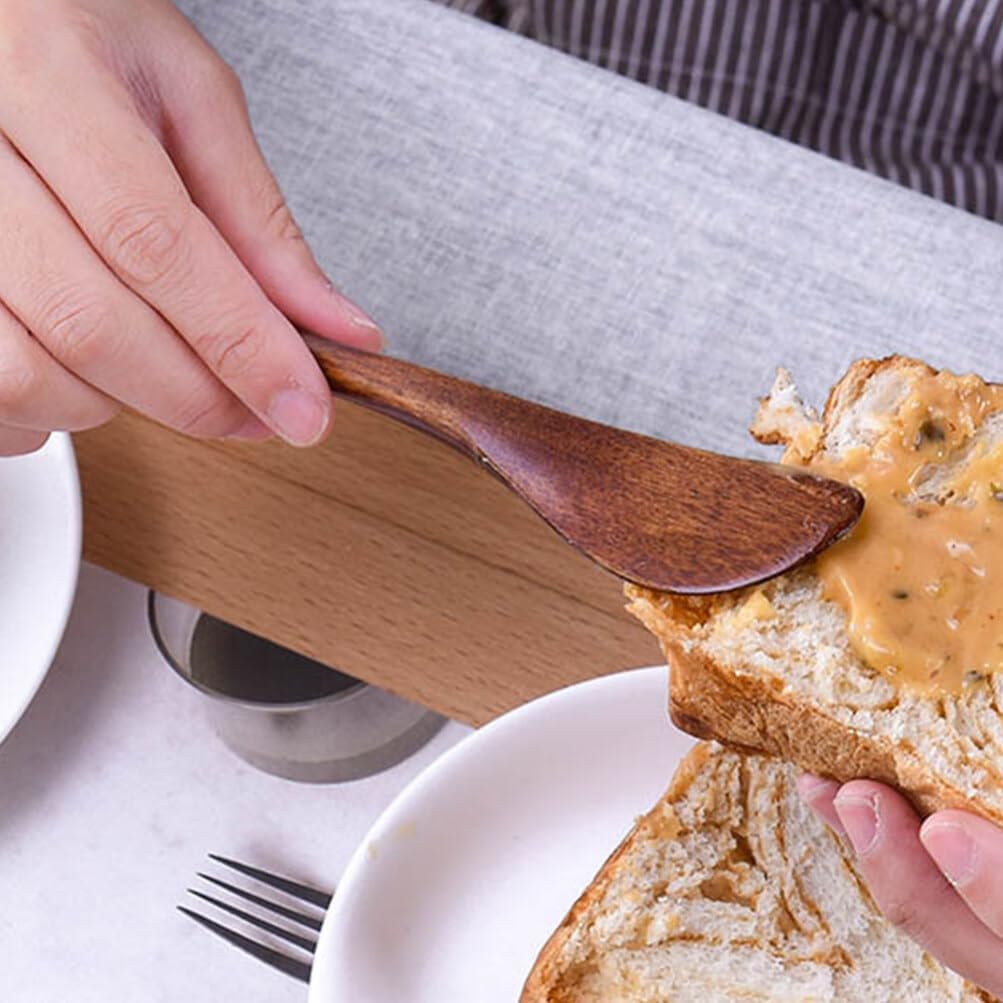 UPKOCH 8pcs Wooden Jam Knives Butter Spreaders for Breakfast Baking and Dessert Shops for Spreading Cheese Honey