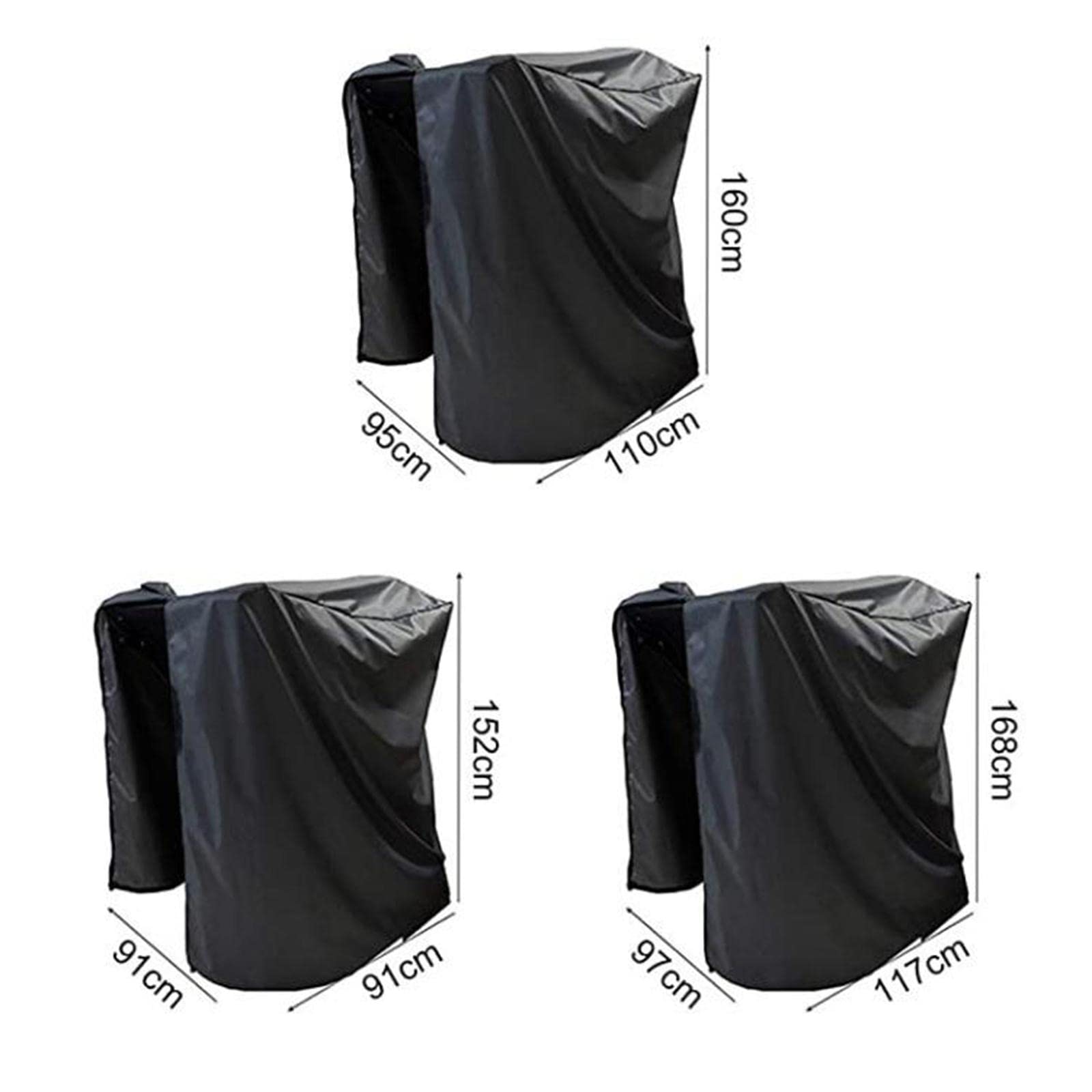 Laufband Abdeckung Schutzhülle für Faltbare Laufbänder Ellipsentrainer Heimtrainer Wasserdicht Staubschutz Oxford Polyester mit Zipper für Inn, Black_110x95x160cm
