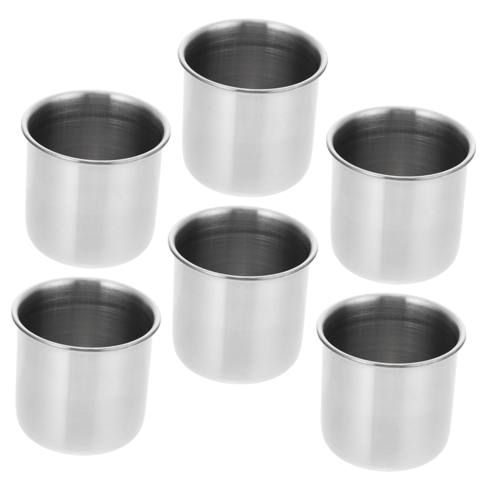 INOOMP 6piezas Vasos Medidores Acero Inoxidable para Laboratorio Vaso Metálico para Medicinas Herramienta de Medición Unidades