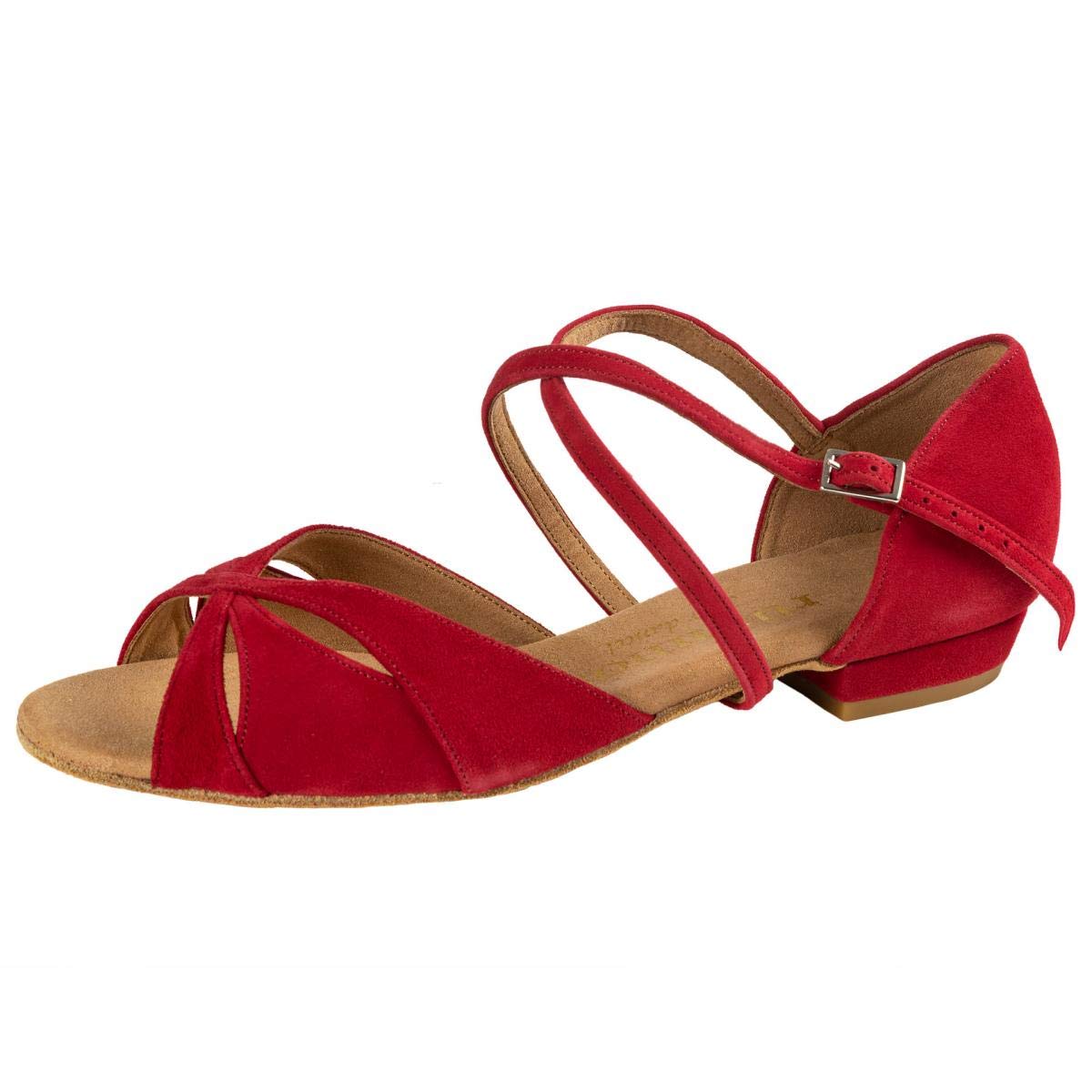 Rummos Damen Tanzschuhe Lola - Nubuck Schwarz - Medium (Normal) - 2 cm Blockabsatz - Made in Portugal