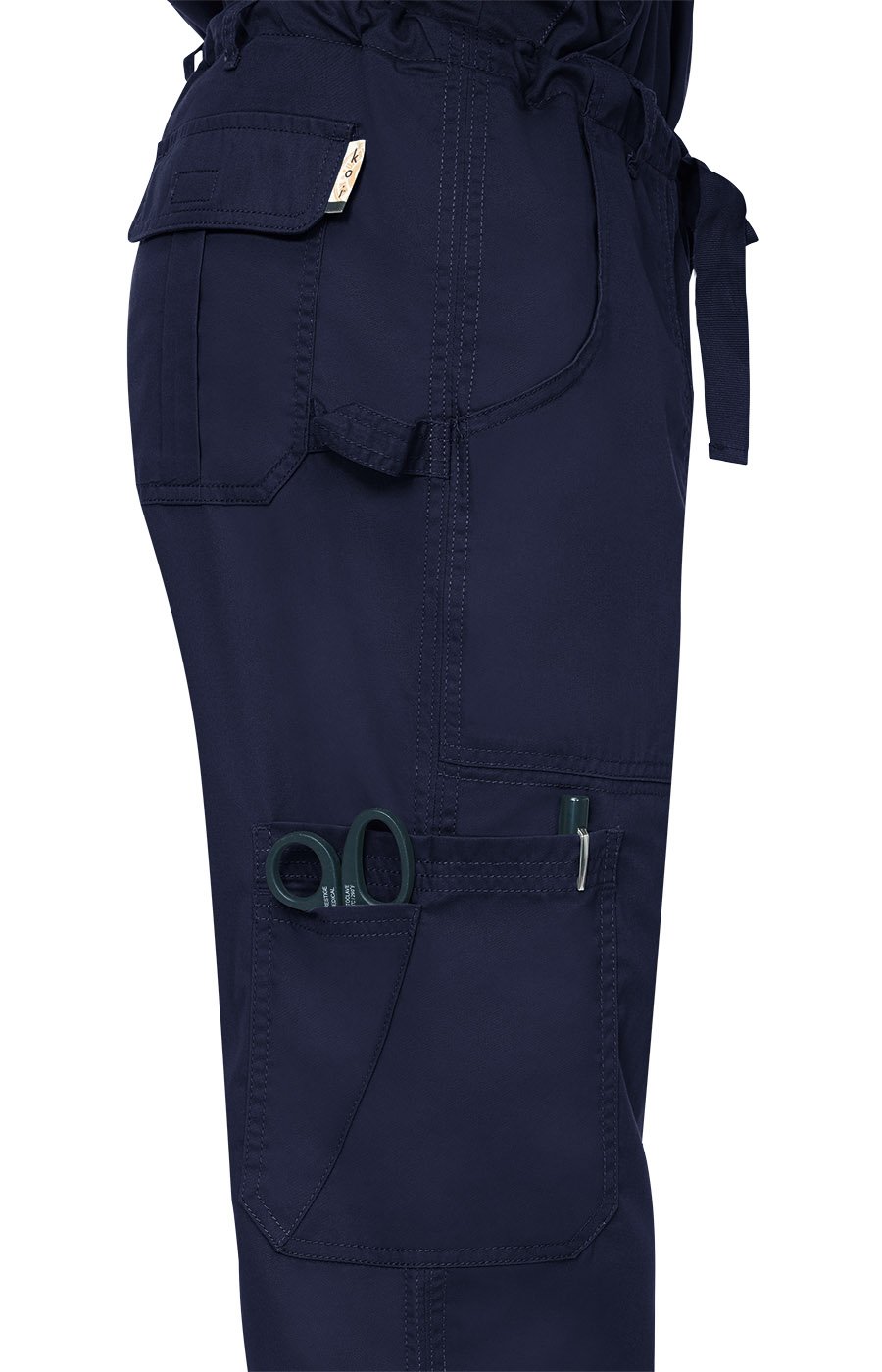 KOI James Elastic - Pantalones quirúrgicos para Hombre con Cremallera y cordón en la Cintura