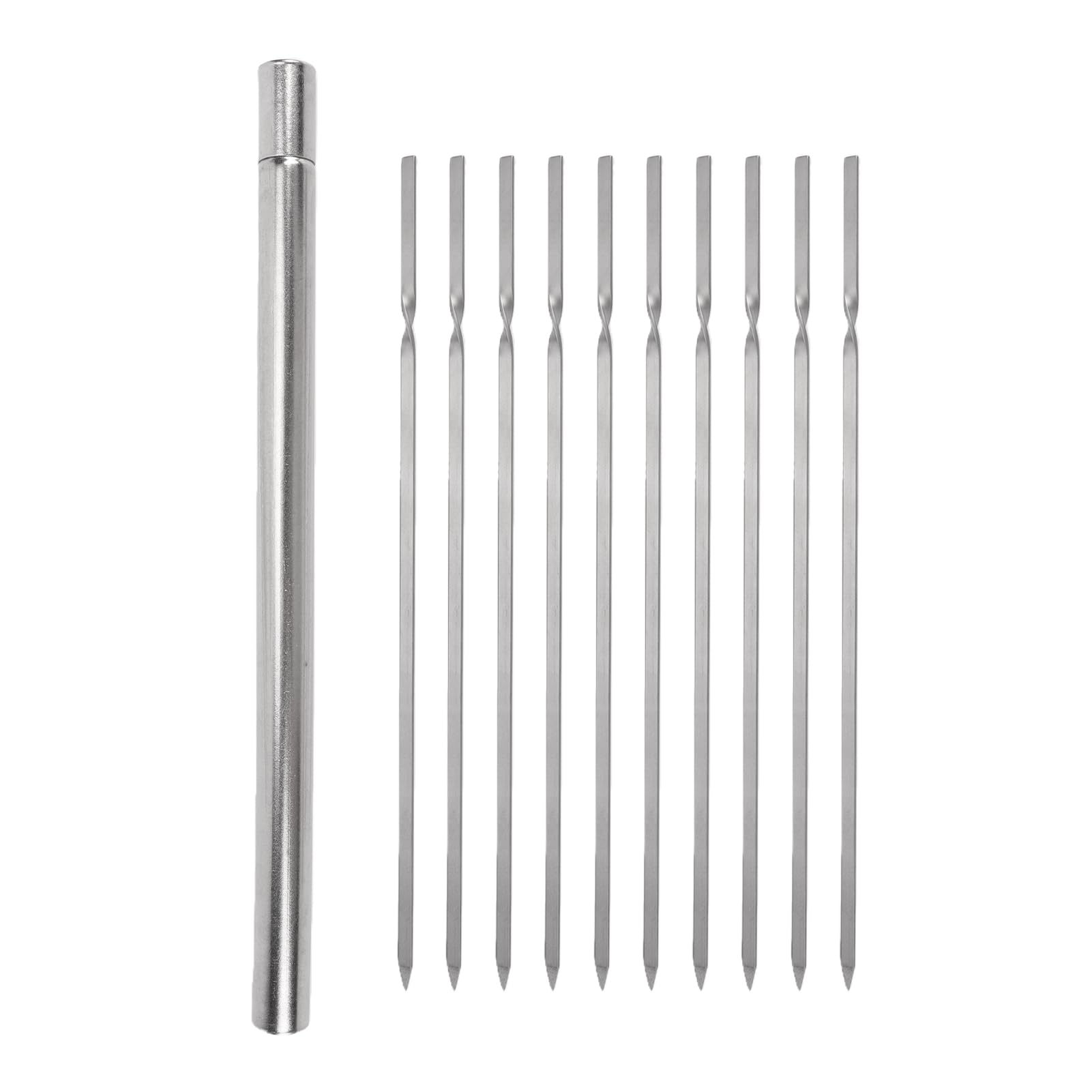 Generic Spiedini in Metallo per Grigliare Bastoncini per Barbecue Ti Compatti e Leggeri, Facili da Pulire, Design Ergonomico per il Campeggio (260 mm)
