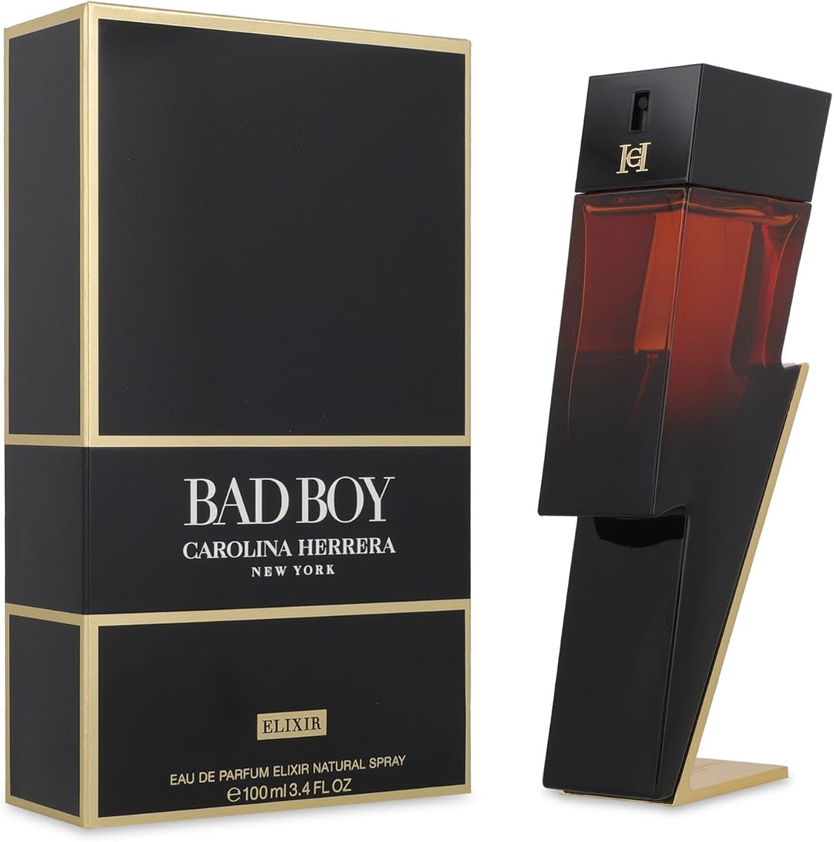 Bad Boy Elixir de Carolina Herrera para hombres - Spray EDP de 3.4 oz