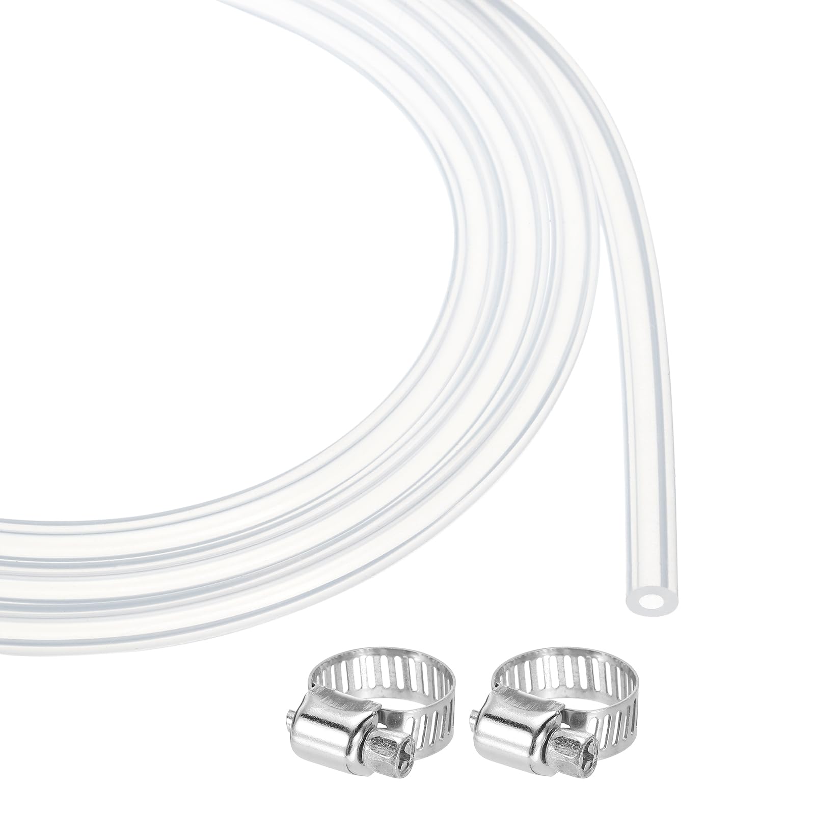Tuyau à air flexible en caoutchouc de silicone transparent 3mm x 6mm de 15,2m