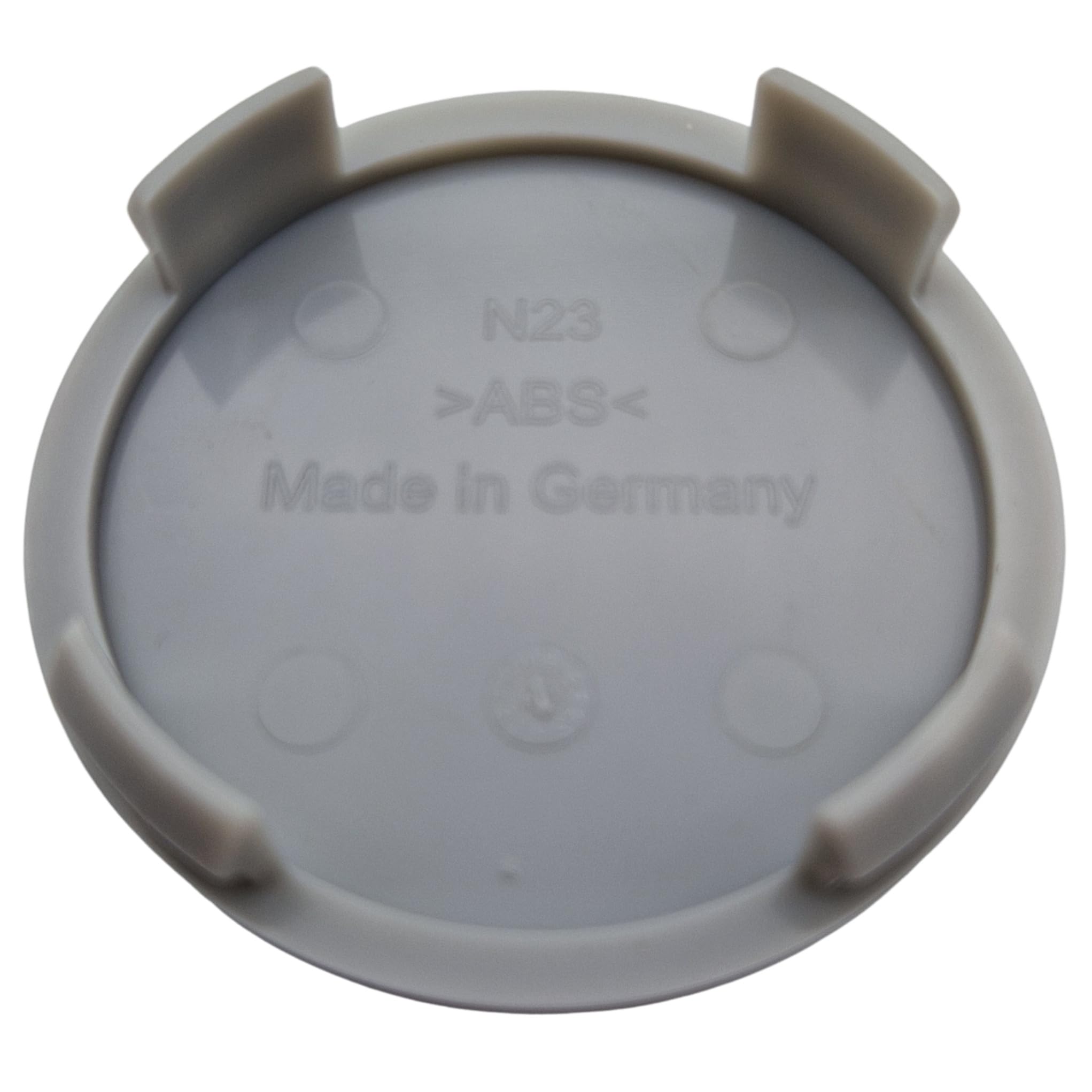 ATS Lot de 4 cache-moyeux 60 mm argent (N23) avec logo noir