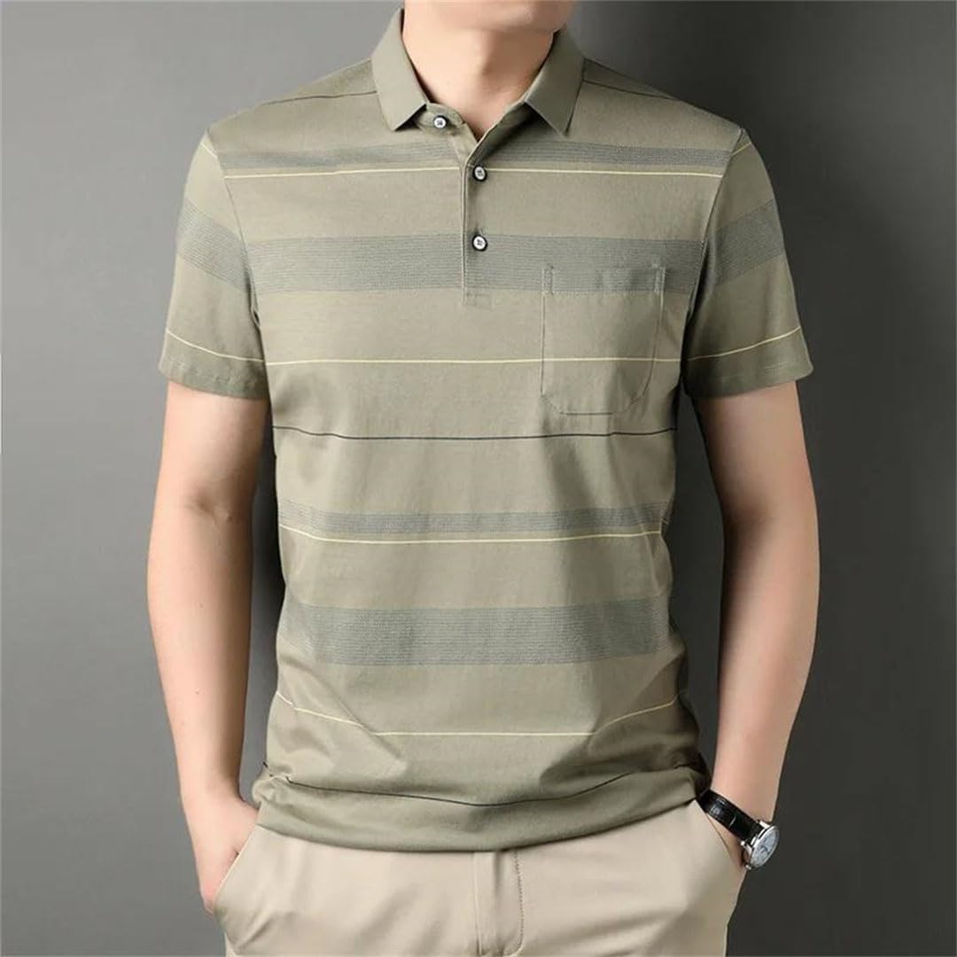Polo de algodón para hombre, ropa básica de calle, holgada, de manga corta