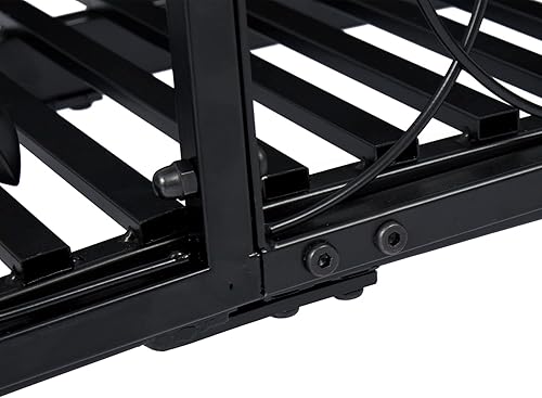 Miniatura 6 de KINTNESS Puente de jardín de 8 pies, puente de metal para camino con barras laterales de seguridad, delicado desplazamiento para patio trasero