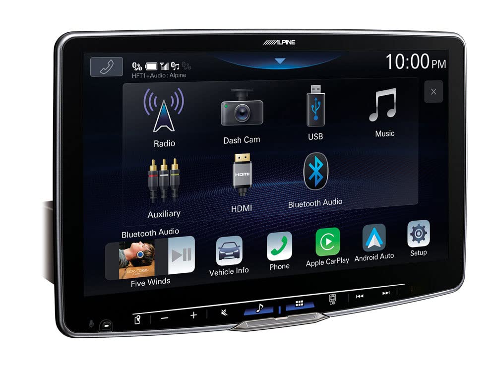 Alpine Halo 11 Sistema Multimedia Táctil iLX-F115D, Pantalla de 11 Pulgadas, con Apple CarPlay Inalámbrico y Android Auto, Bluetooth, Dab+, 4 x 50W