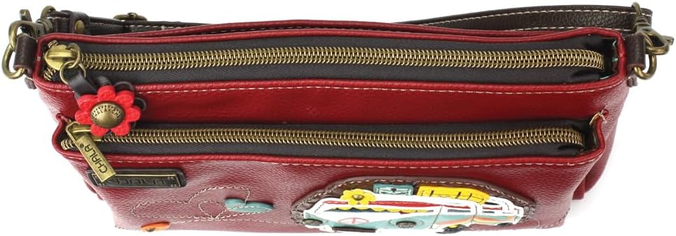 CHALA RFID Protected Vegan Leather Deluxe Crossbody Bag with Adjustable Straps - Image 4
