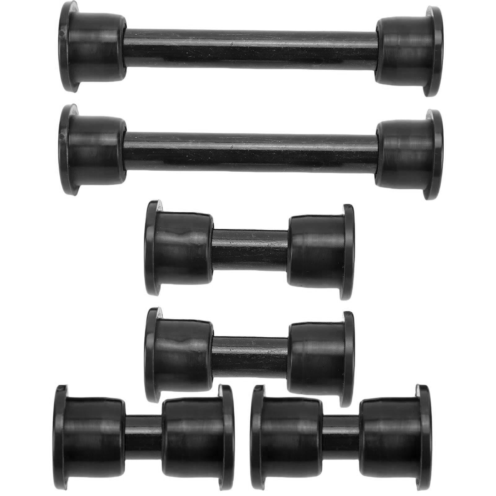 Front Bushing Kit with Screws 102287401, Club Car Lower Spring and Upper A Arm Polyurethane Bushings and Sleeves Replacement, for Club Car Precedent 2004-up (black)