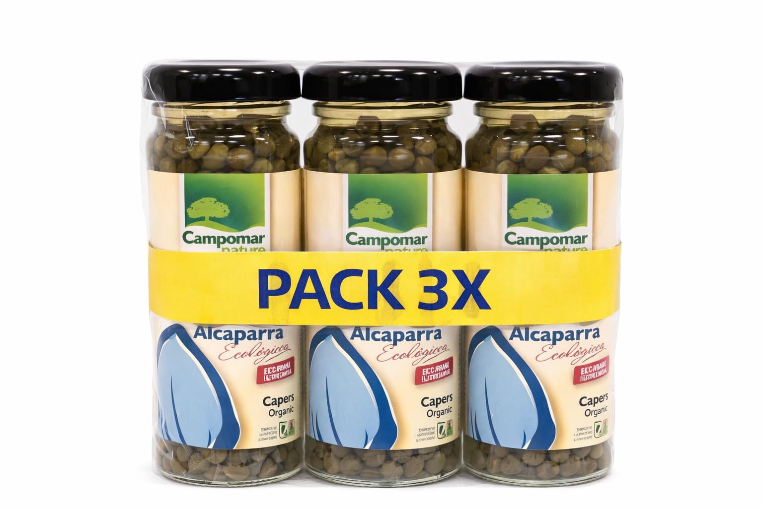 Campomar Bio Alcaparras Ecológicas en Conserva 3x100g Pack Natural