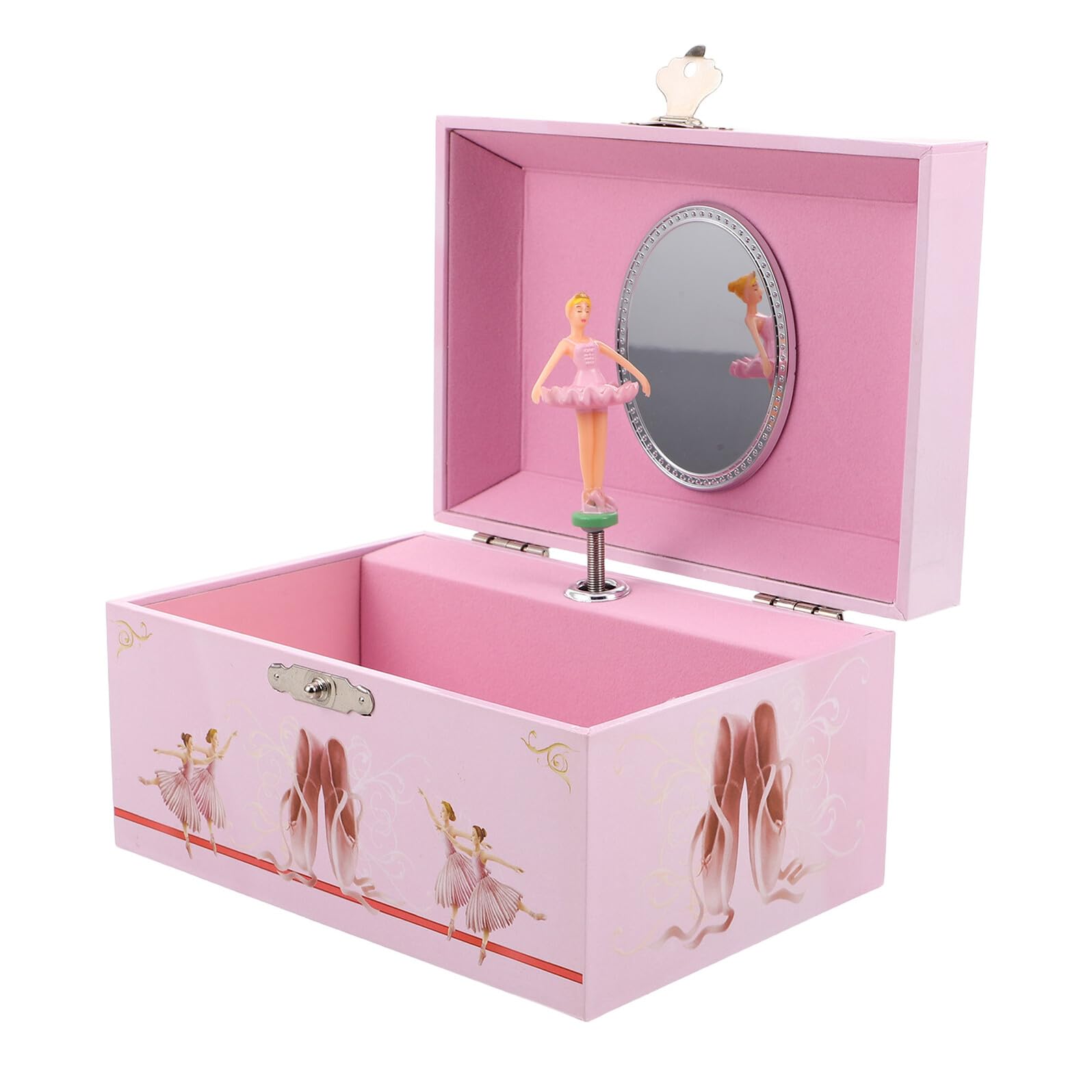 Baluue Joyero Musical para Niña 127 CM Rosa con Bailarina Giratoria Caja de Música Infantil Bailarina con Almacenamiento de Joyas para Niñas y Obsequio Cumpleaños