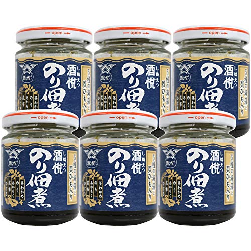 酒悦 5種の海藻と貝ひも入りのり佃煮 115g ×6個