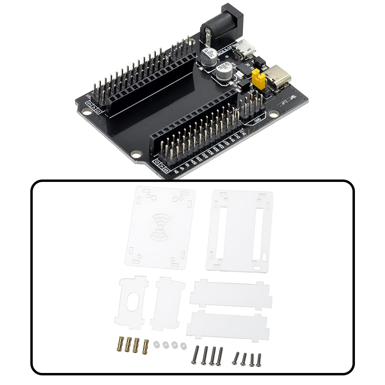 2Pcs ESP32 30-Pin Acrylic Case Compatible with ESP32 Development Board Protective Shell — view 2