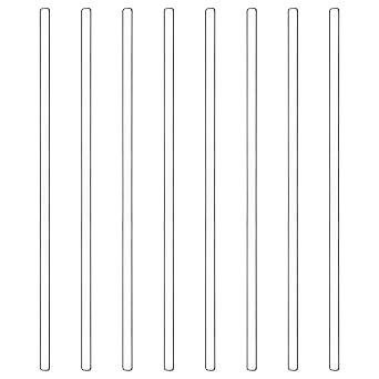 stonylab 8 Pack Glass Stirring Rods, Solid Borosilicate Glass Rods Stirrers Sticks with Rounded Ends for Lab Kitchen, 9.84 Inch Length
