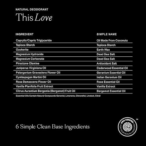 Miniatura 9 de Each & Every Desodorante sin aluminio para mujeres y hombres, rosa y vainilla, desodorante natural para pieles sensibles, verificado por EWG,