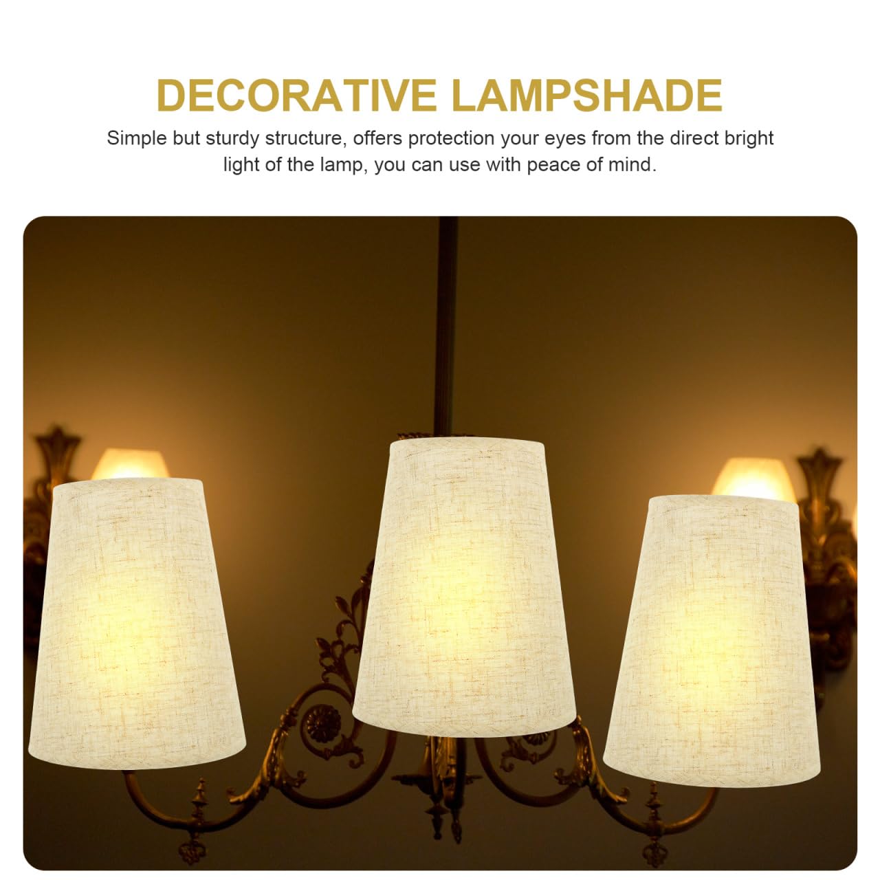 ABOOFAN Abat-jour En Lin Pour Lampe De Table Ampoule E14 Abat-jour Décoratif Pour Salon