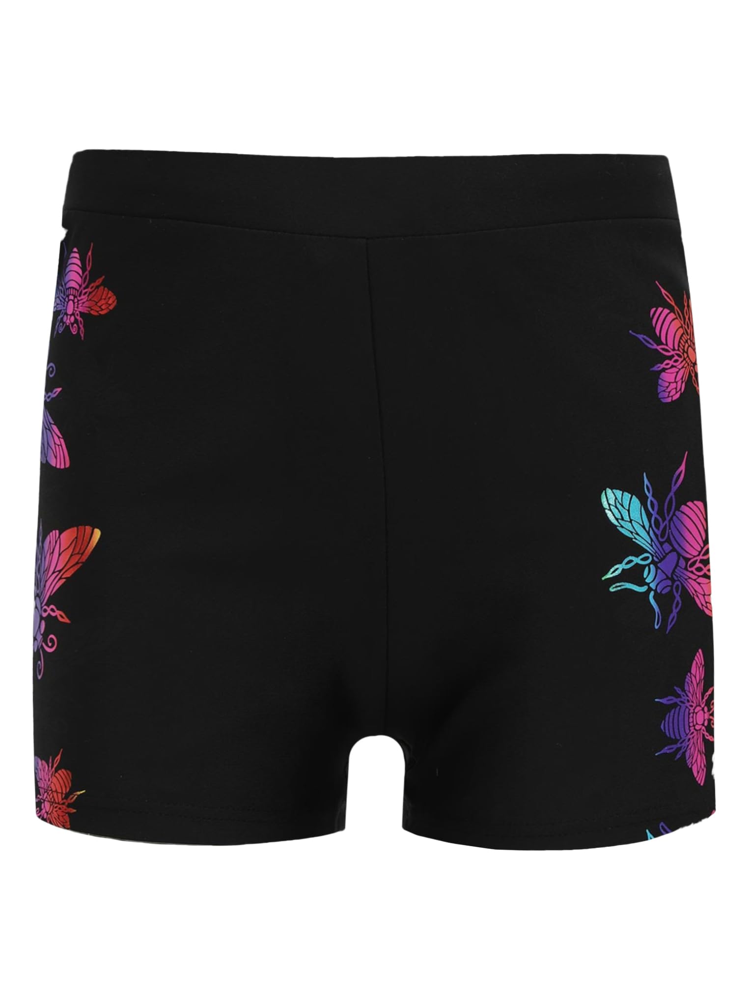 Kaerm Girls UPF50+ Athletic Swimming Shorts Rash Guard Compression Swim Trunks Swimsuit Bottoms Colorful 5-7 Years