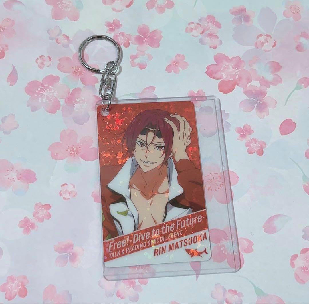 Free! DF 松岡凛 ラメキーホルダー ラメキー グッズ-ミラー