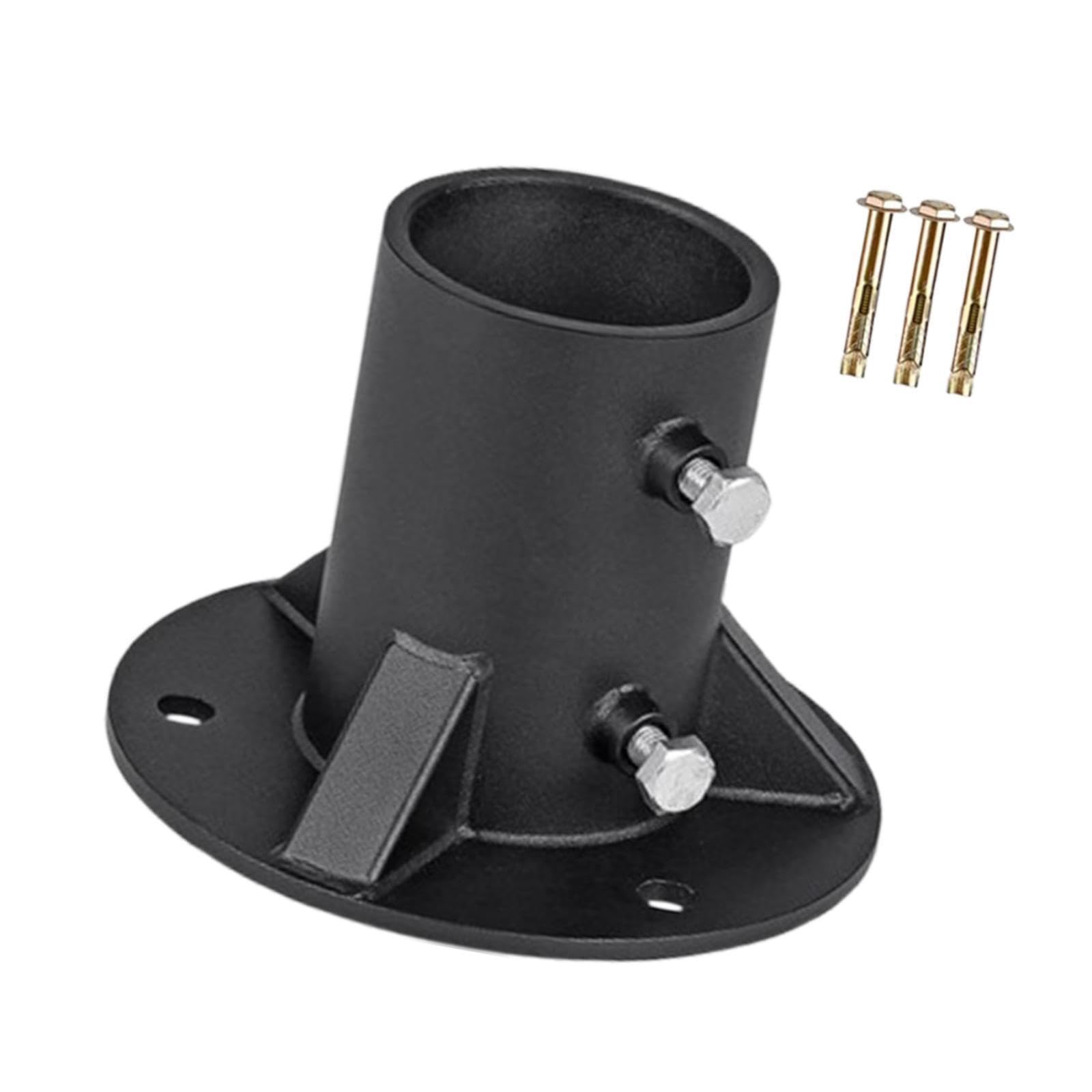 QUXVUIS Heavy Duty Flange Base Strong Base Enhances Stability in Chain Link Fence Post Additions Or Mailbox Mounts Flange Heavy Duty Post Floor