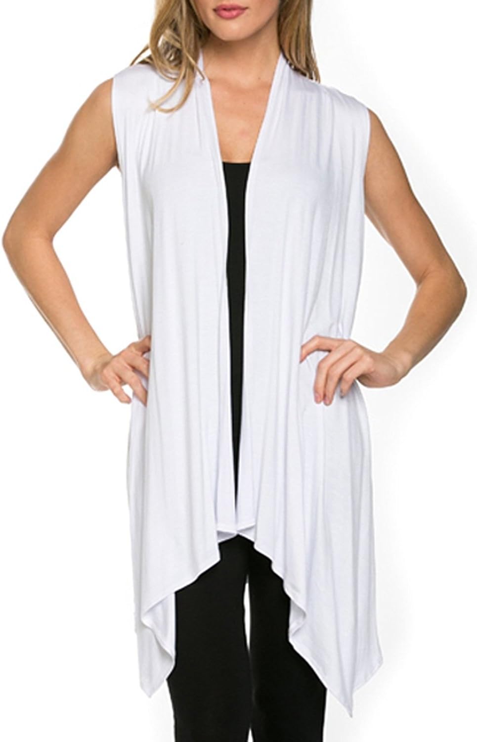 jasit Summer Women Slim Lightweight Vest Waistcoat Sleeveless Outwear Open Cardigan