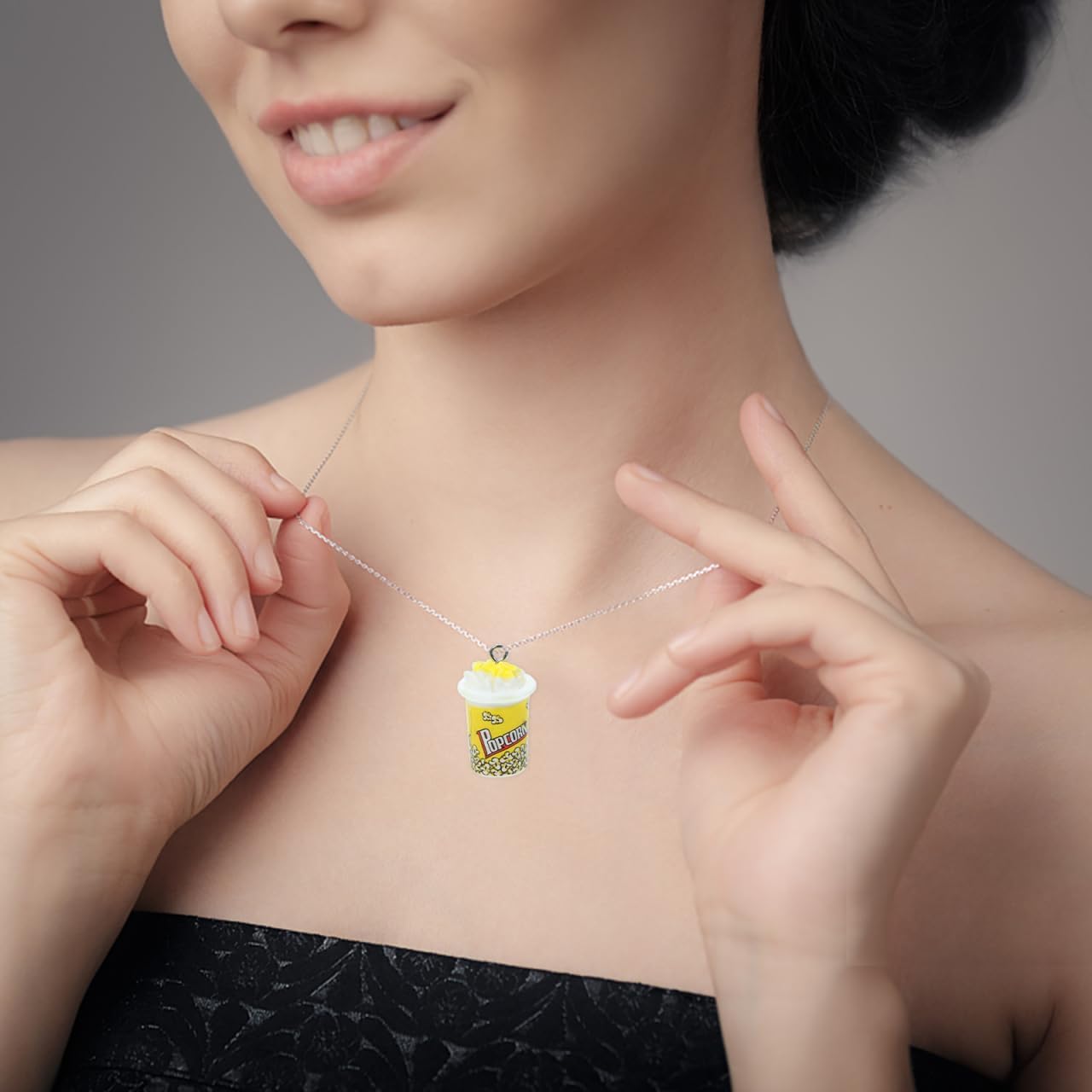 Popcorn Pendant Charms 10Pcs 0.98In Yellow Diy Keychain Necklace Bracelet Earrings Jewelry Making Accessories for Craft Projects - Image 3