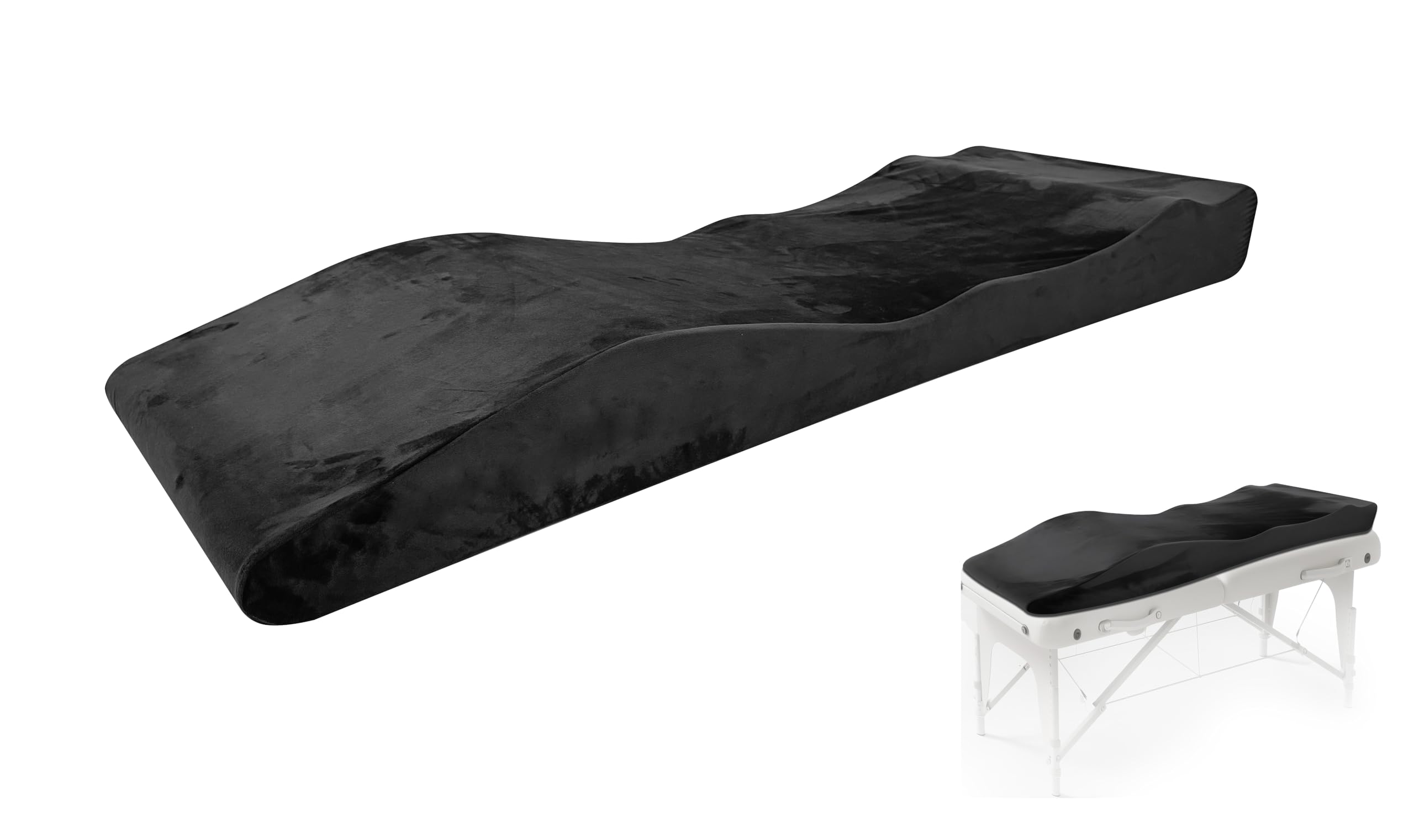 Lit à cils Wave - Surmatelas - 180 x 60 cm - Mousse ondulée - Ergonomique - Pour chaise longue cosmétique, table de massage, spa et salon de beauté (matelas uniquement)