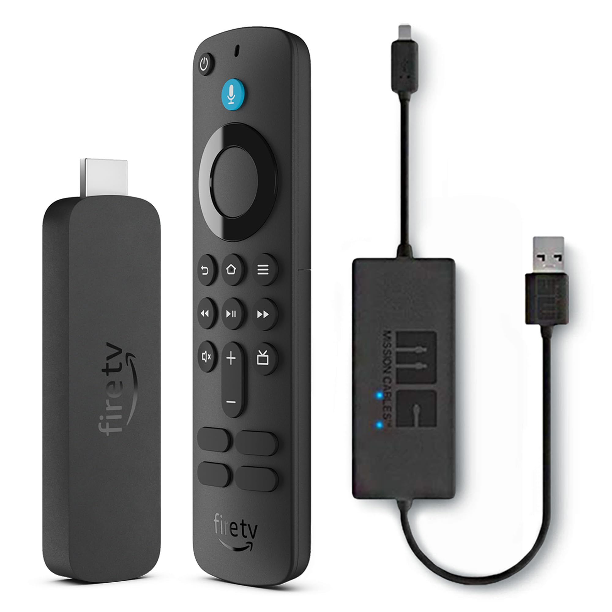 【2個】 amazon  fire tv stick Amazon Fire TV Stick 4K Plus with USB Power Cable (eliminates the