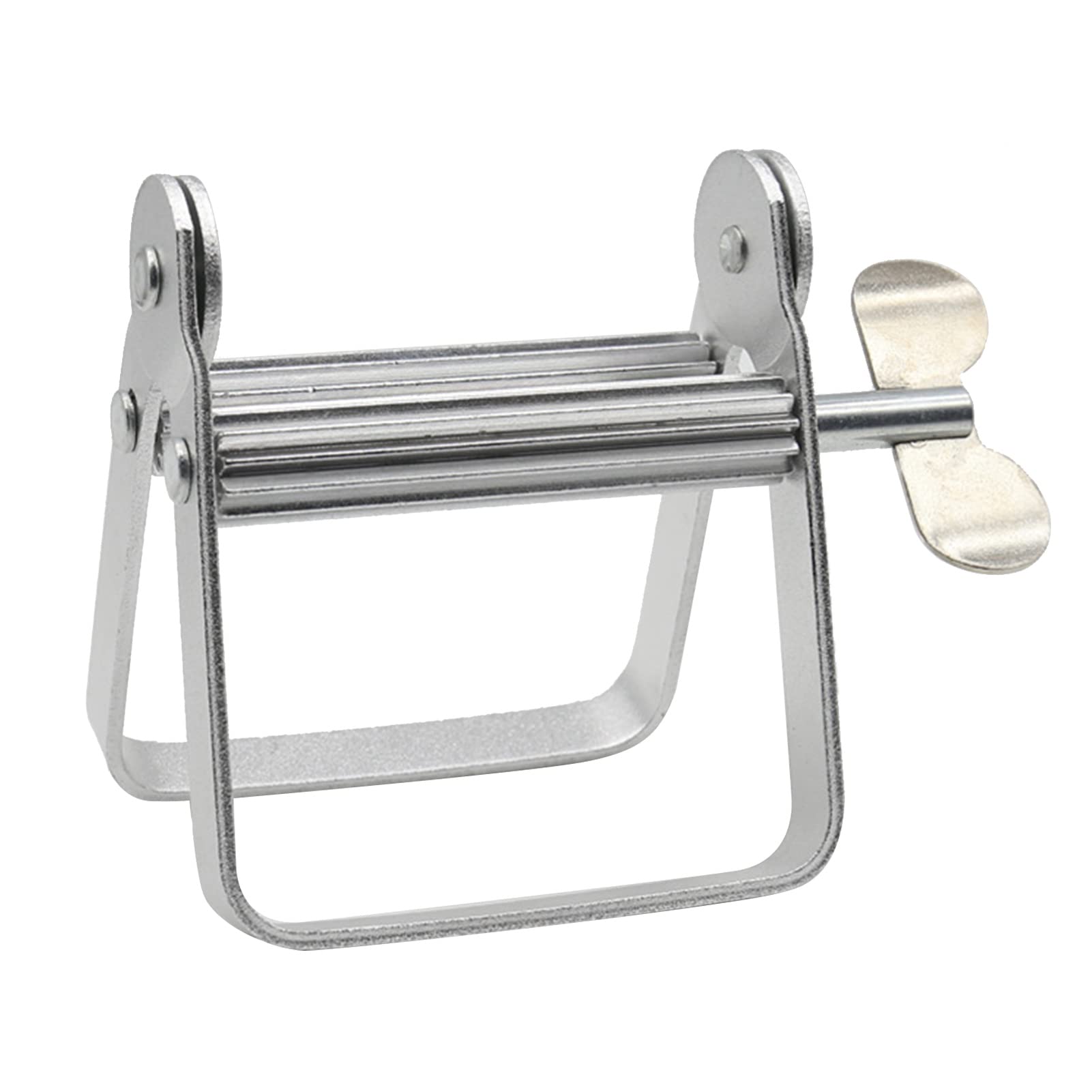 Muiltvoe Metal Toothpaste Tube Squeezer, Paint Tube Wringer with Iron Handle for Cosmetics Hair Dye Artist Salon Aluminum Body Dispenser