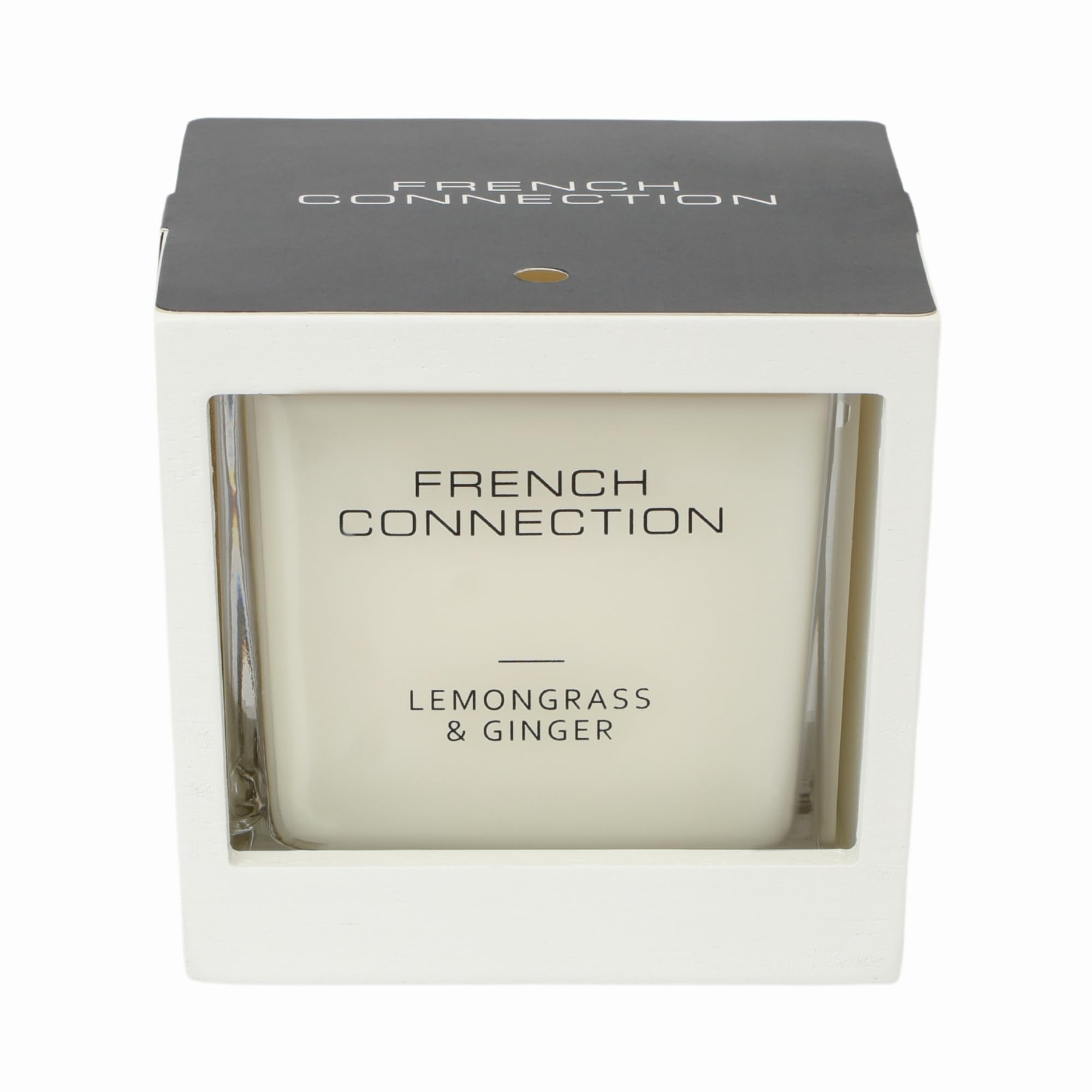 French Connection Collection de bougies parfumées en bois | Élégant support réutilisable | Longue durée de combustion | Bougies cadeau (citronnelle et gingembre)