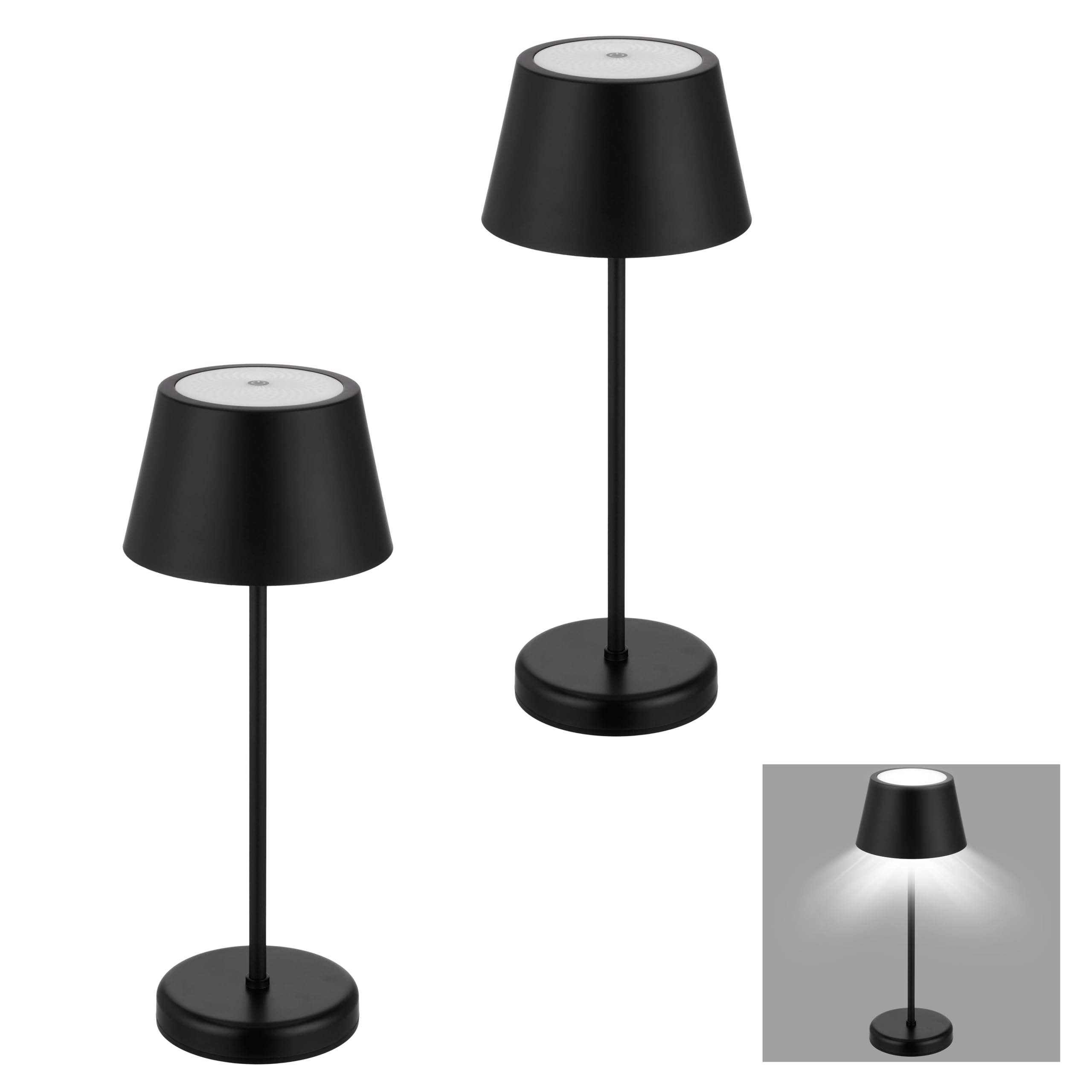 REV Lampe De Table LED à Batterie - Lampe De Table Pour Chambre à Coucher Et Salon