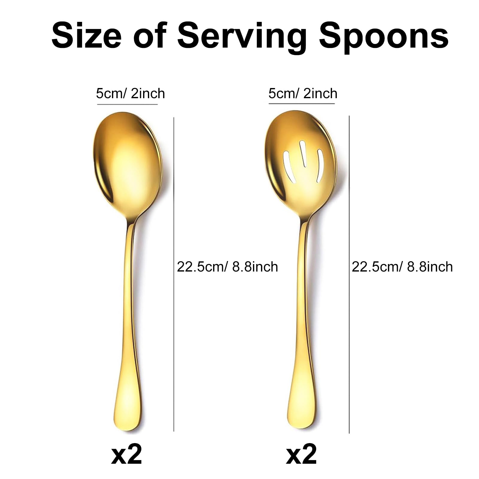 4-teiliges Servierlöffel-Set Aus Edelstahl - Perfekt Für Buffet & Feiern