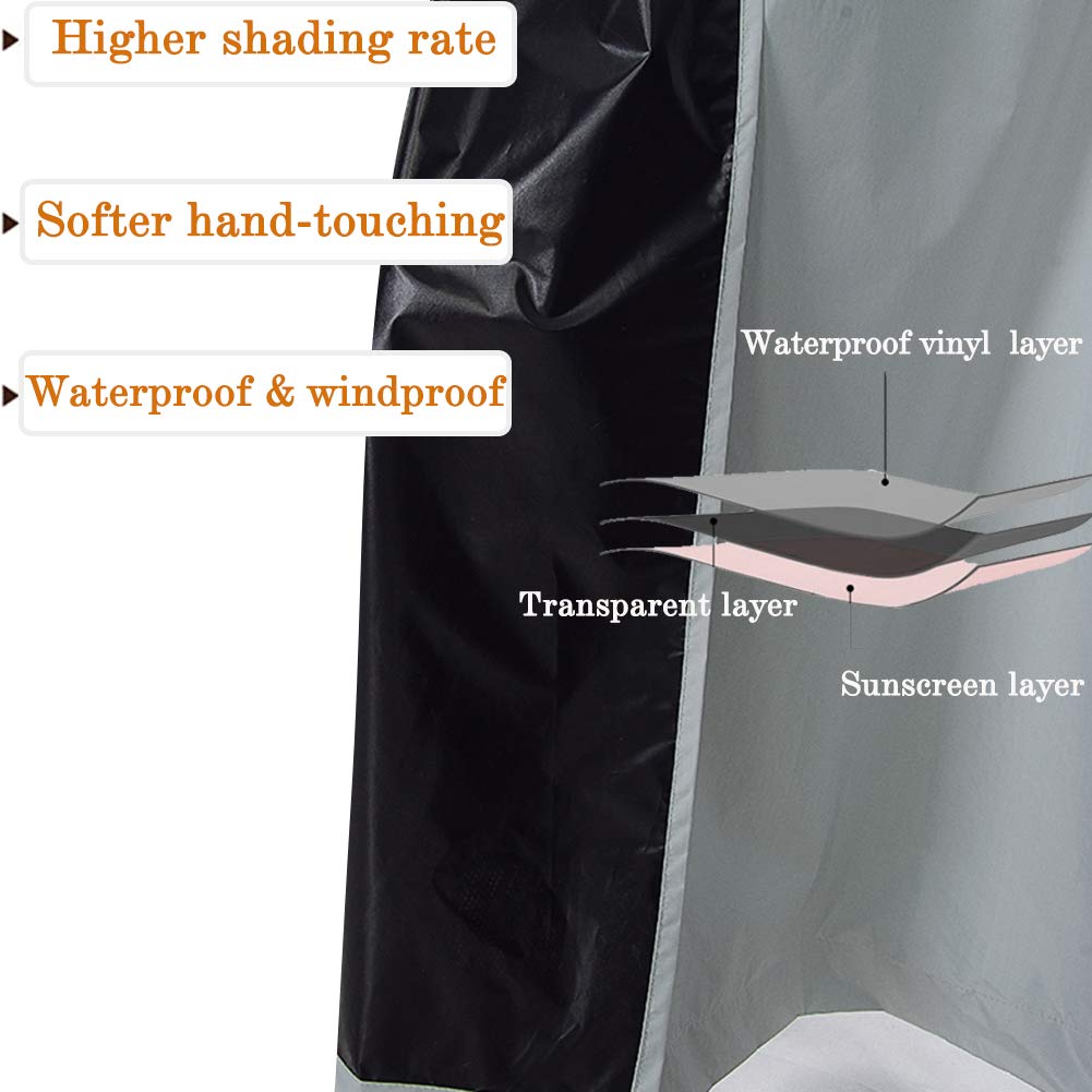 Tenda impermeabile per esterni, per portico anteriore, pergola, cabana, 137 x 275 cm, color caffè, ideale per patio, gazebo, pontile, spiaggia, casa, con occhielli