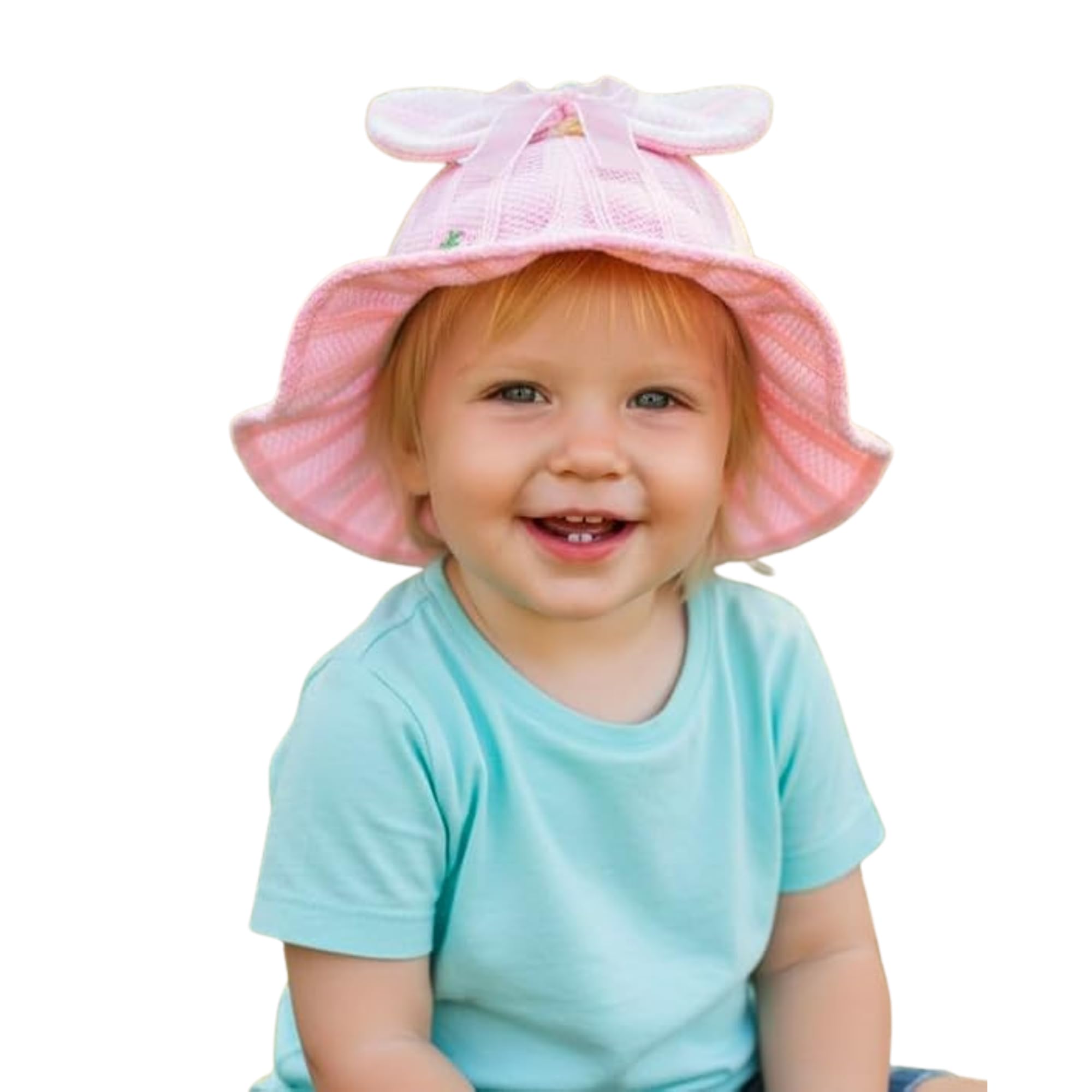 Cute Baby Girl Bonnet Hat for Newborns 0–6 Months – Soft Cotton Lace Cap with Bow – Breathable Summer Infant Headwear – Pink Hat for Baby Girl Photoshoots & Gifts. Pack of 1-image-32